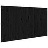 vidaXL Tăblie de pat pentru perete, negru, 204x3x110 cm lemn masiv pin