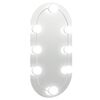 vidaXL Oglindă ovală cu lumini LED, 40x20, cm, sticlă