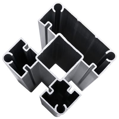 vidaXL Set de panouri de gard, negru, 175x105 cm, WPC