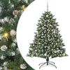 vidaXL Brad de Crăciun artificial Verde 150 cm PVC și Plastic și Oțel
