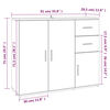 vidaXL Servantă, stejar fumuriu, 91x29,5x75 cm, lemn prelucrat