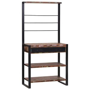 vidaXL Raft de bucătărie Multicolor și negru 80 x 40 x 160 cm