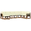 vidaXL Set de canapele de exterior 8 buc. Natural și Crem