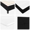vidaXL Pat cu arcuri cu saltea cu headboard Negru 90 x 190 cm țesătură