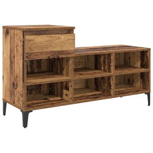vidaXL Dulap pentru pantofi 102 x 36 x 60 cm Lemn prelucrat Lemn vechi