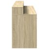 vidaXL Birou cu lumini LED stejar sonoma, 160x55x91 cm, lemn prelucrat