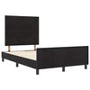 vidaXL Pat cu arcuri cu headboard Negru 120 x 190 cm Catifea