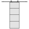 vidaXL Ușă glisantă cu set de feronerie neagră 76x205 cm Sticlă ESG