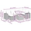 vidaXL Set canapele de grădină, 7 piese, cu perne, bej, poliratan