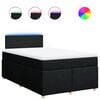 vidaXL Pat box spring cu saltea, negru, 120x190 cm, catifea