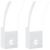 vidaXL Lămpi exterioare de perete LED/senzor 2 buc alb aluminiu turnat