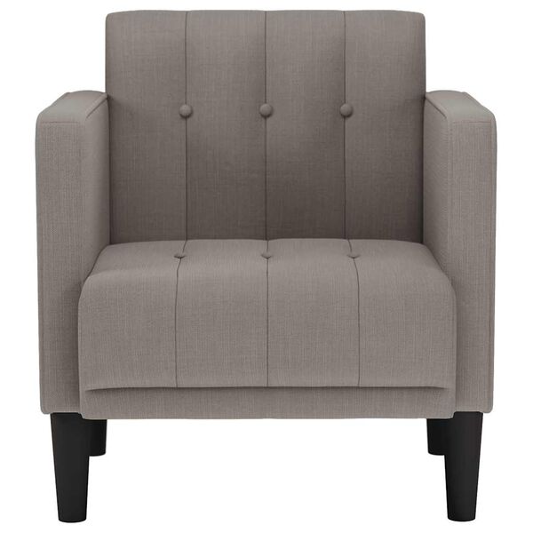 vidaXL Canapea Scaun cu cotiere, gri taupe, 53 cm, textil