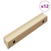 vidaXL M&acirc;nere drepte 12 buc. Culoare lemn natural 130 x 25 x 30 mm