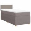 vidaXL Pat box spring cu saltea, gri taupe, 80x200 cm, textil