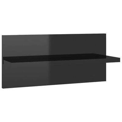 vidaXL Rafturi de perete, 2 buc., negru extralucios, 40x11,5x18 cm