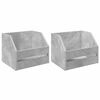 vidaXL Cutie pentru albume de vinil 2 buc. Gri Beton 38 x 30 x 29 cm