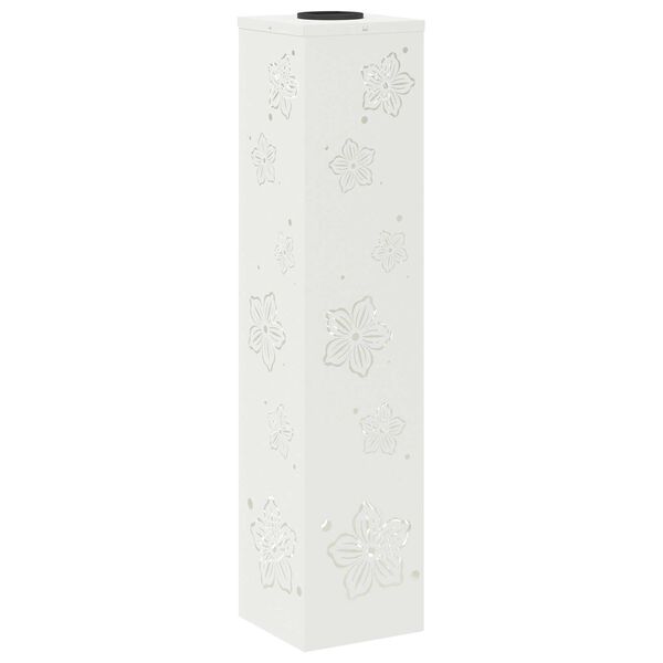 vidaXL Lumină LED Solară pentru Alei 2 pcs Alb Oțel laminat la rece