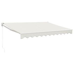 vidaXL Copertină retractabilă, crem, 3x2,5 m, textil și aluminiu