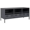 vidaXL Dulap TV, antracit, 101,5x39x43,5 cm, oțel laminat la rece