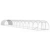 vidaXL Căsuță pentru pui Argintiu 1200 x 150 x 100 cm Oțel Galvanizat