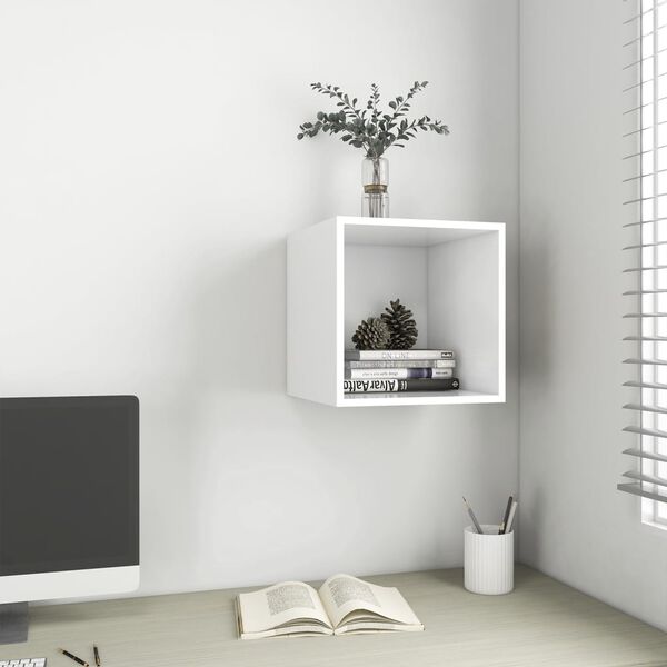 vidaXL Dulap de perete, alb, 37x37x37 cm, lemn prelucrat