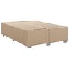 vidaXL Pat box spring cu saltea, cappuccino, 160x200cm piele ecologică