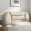 vidaXL Pernă pentru tăblie de pat, Hvar, crem, 90 cm, material textil