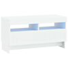 vidaXL Cabinet TV cu LED Alb Lemn prelucrat