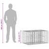 vidaXL Pat ridicat din gabion Argintiu 100 x 60 x 55 cm