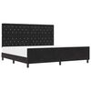 vidaXL Pat cu arcuri cu headboard Negru 200 x 200 cm Catifea
