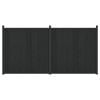 vidaXL Panou de Gardă 2 buc. 355 x 186,5 cm WPC și Aluminiu Negru