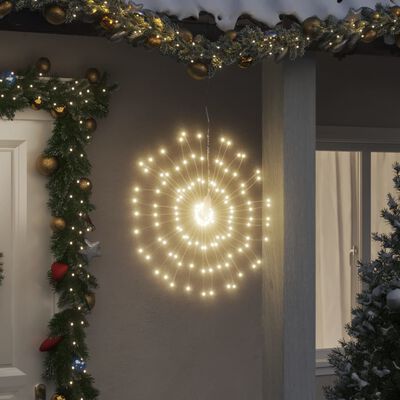 vidaXL Lumini stelare de Crăciun 140 LED-uri, 4 buc., alb cald, 17 cm