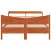 vidaXL Cadru de pat cu tăblie, maro ceruit, 140x200 cm, lemn masiv pin