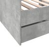 vidaXL Pat de zi cu sertare fără saltea, gri beton, 75x190 cm