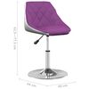 vidaXL Scaune bucătărie pivotante, 2 buc., violet/alb, piele ecologică
