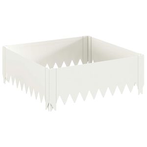 vidaXL Margine pentru gazon 60 x 60 x 20 cm Oțel Alb