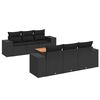 vidaXL Set canapele de grădină cu perne, 7 piese, negru, poliratan