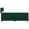 vidaXL Pat box spring cu saltea, verde &icirc;nchis, 90x200 cm, catifea