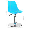 vidaXL Scaune de bucătărie pivotante, 2 buc., albastru piele ecologică