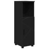 vidaXL Dulap de Baie Negru 30 x 35 x 95 cm Lemn prelucrat, Metal