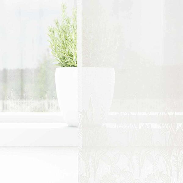 vidaXL Cortină din Dantelă cu perdele Alb 220 x 200 cm Poliester