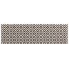 vidaXL Covor de bucătărie Romburi gri și albe 150 x 45 cm