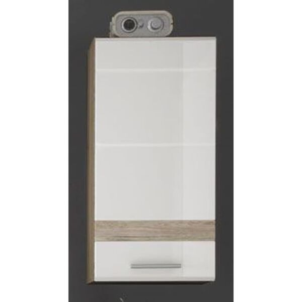 Trendteam Dulap suspendat depozitare baie Set-One alb/stejar San Remo