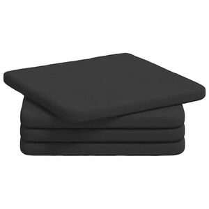 vidaXL Perne de Șezut 4 buc. Țesătură din microfibră Negru