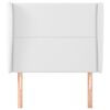 vidaXL Tăblie de pat cu aripioare, alb, 103x23x118/128 cm, piele eco