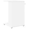 vidaXL Masă laterală cu roata Alb 40 x 35 x 60 cm Lemn compozit
