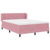 vidaXL Pat cu arcuri cu saltea cu headboard Roz 140 x 200 cm Catifea