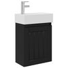 vidaXL Unitate de baie cu robinet Negru 45,5 x 25,5 x 84 cm