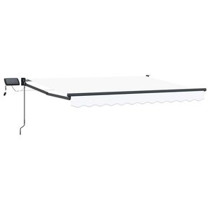 vidaXL Marchiză retractabilă manuală cu led-uri 2,5 x 2 m