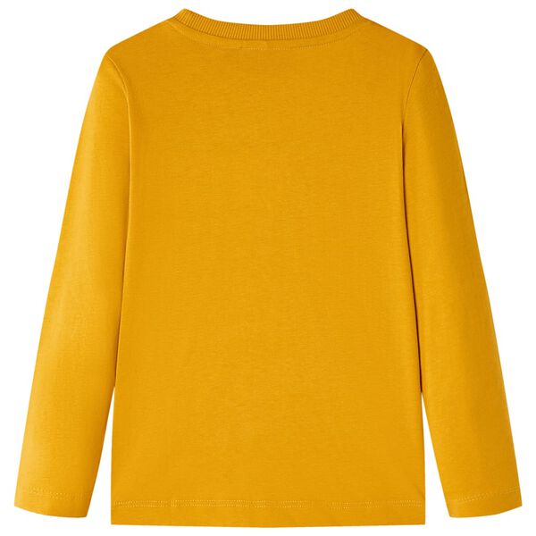 Tricou pentru copii cu mâneci lungi, ocru, 140